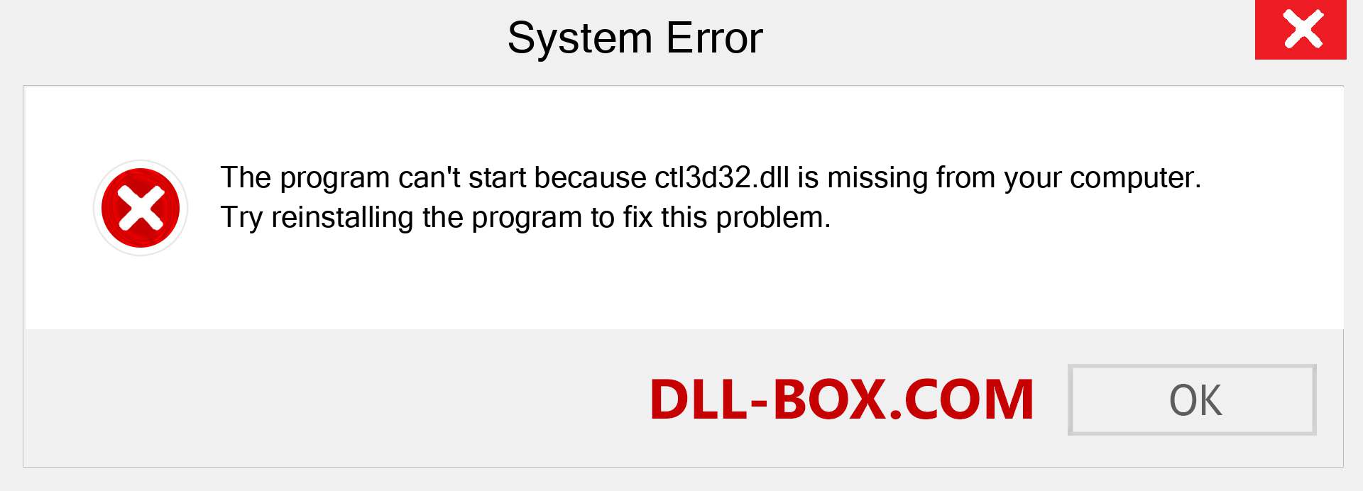  ctl3d32.dll file is missing?. Download for Windows 7, 8, 10 - Fix  ctl3d32 dll Missing Error on Windows, photos, images